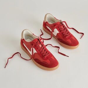 Dolce Vita Notice Sneakers in Crimson Suede